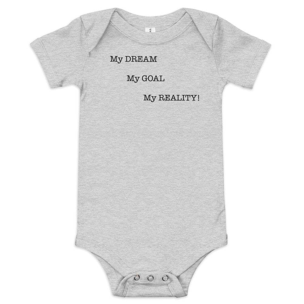 NYC Dream, Goal, Reality Baby short sleeve one piece