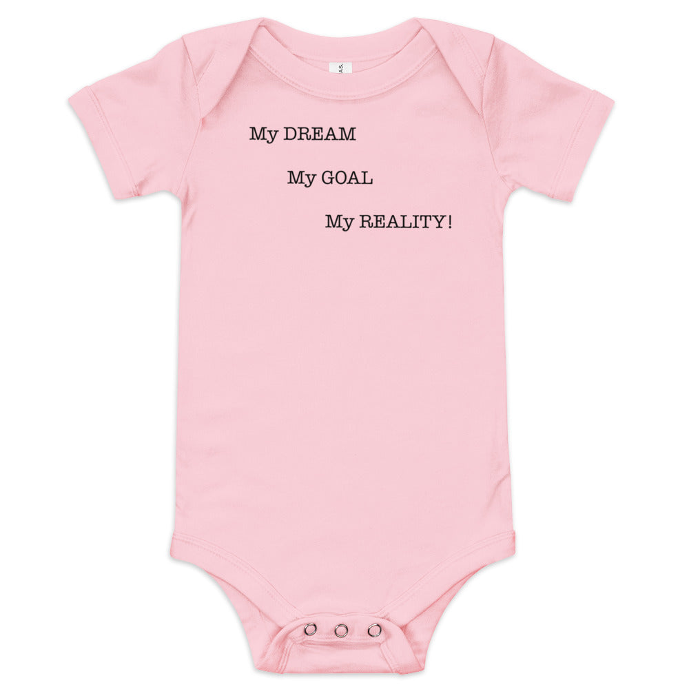 NYC Dream, Goal, Reality Baby short sleeve one piece